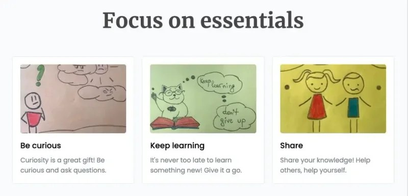 Focus on essentials