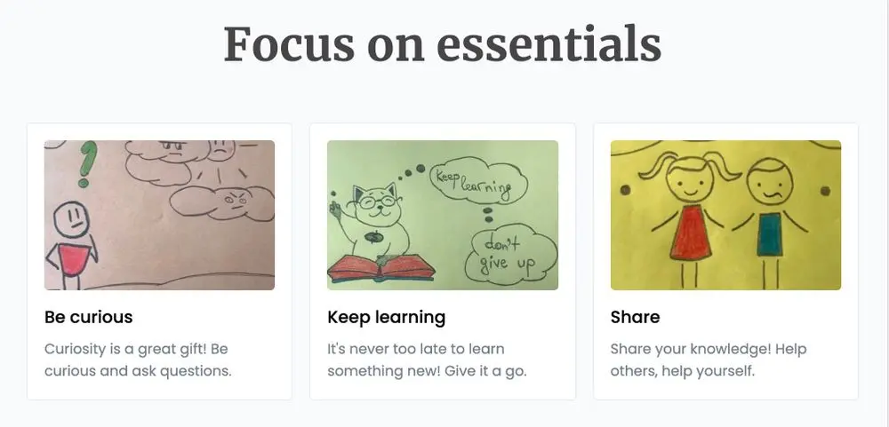Focus on essentials